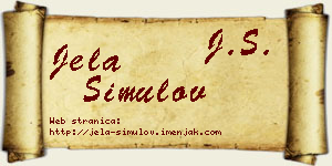 Jela Simulov vizit kartica